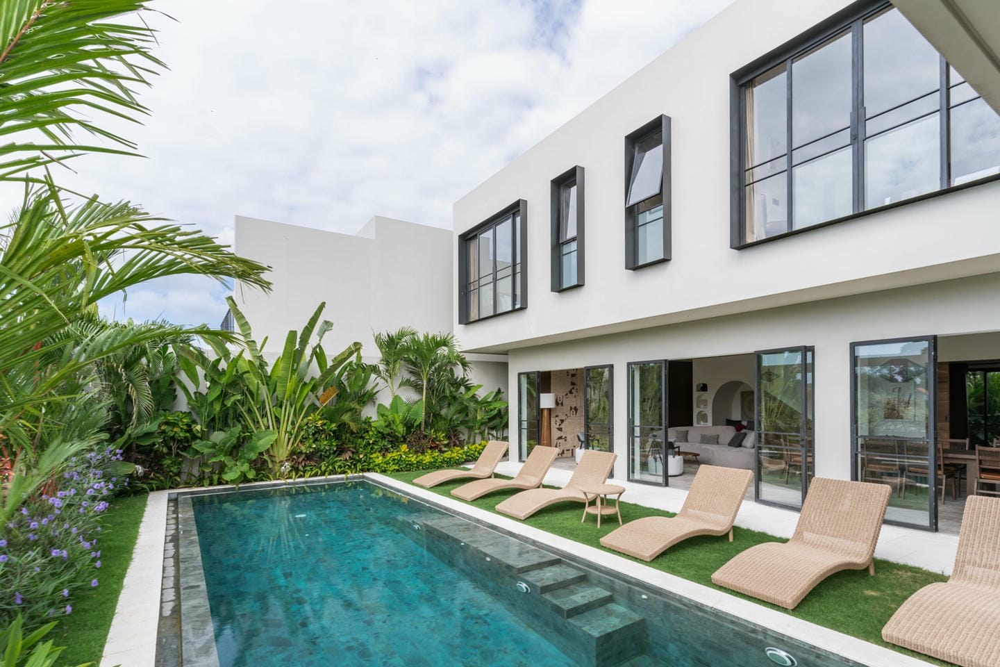 Modern villa with pool and garden
