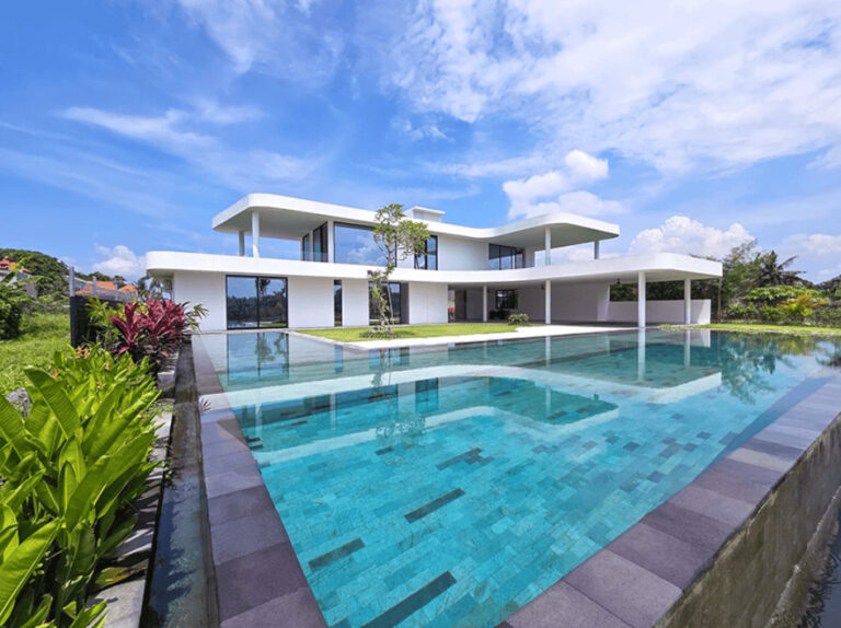 Modern villa with pool and garden