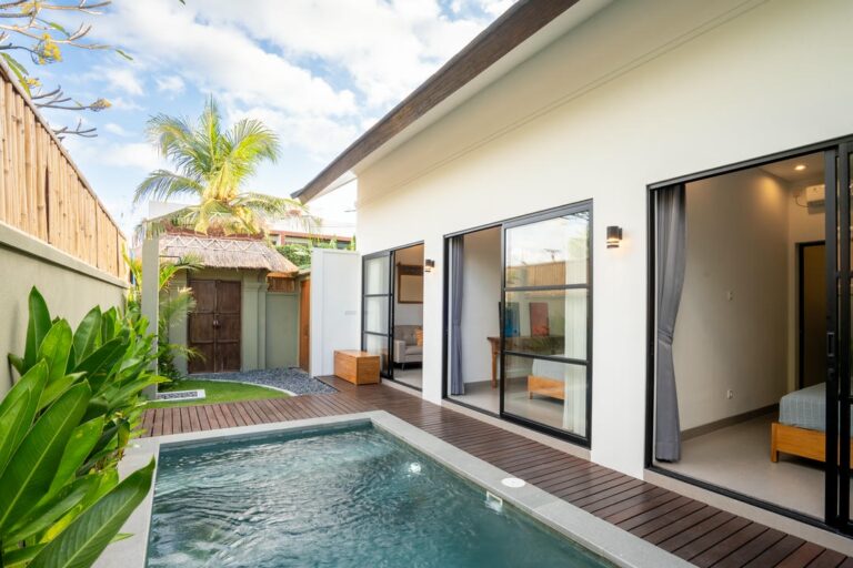 Modern villa with private pool and garden